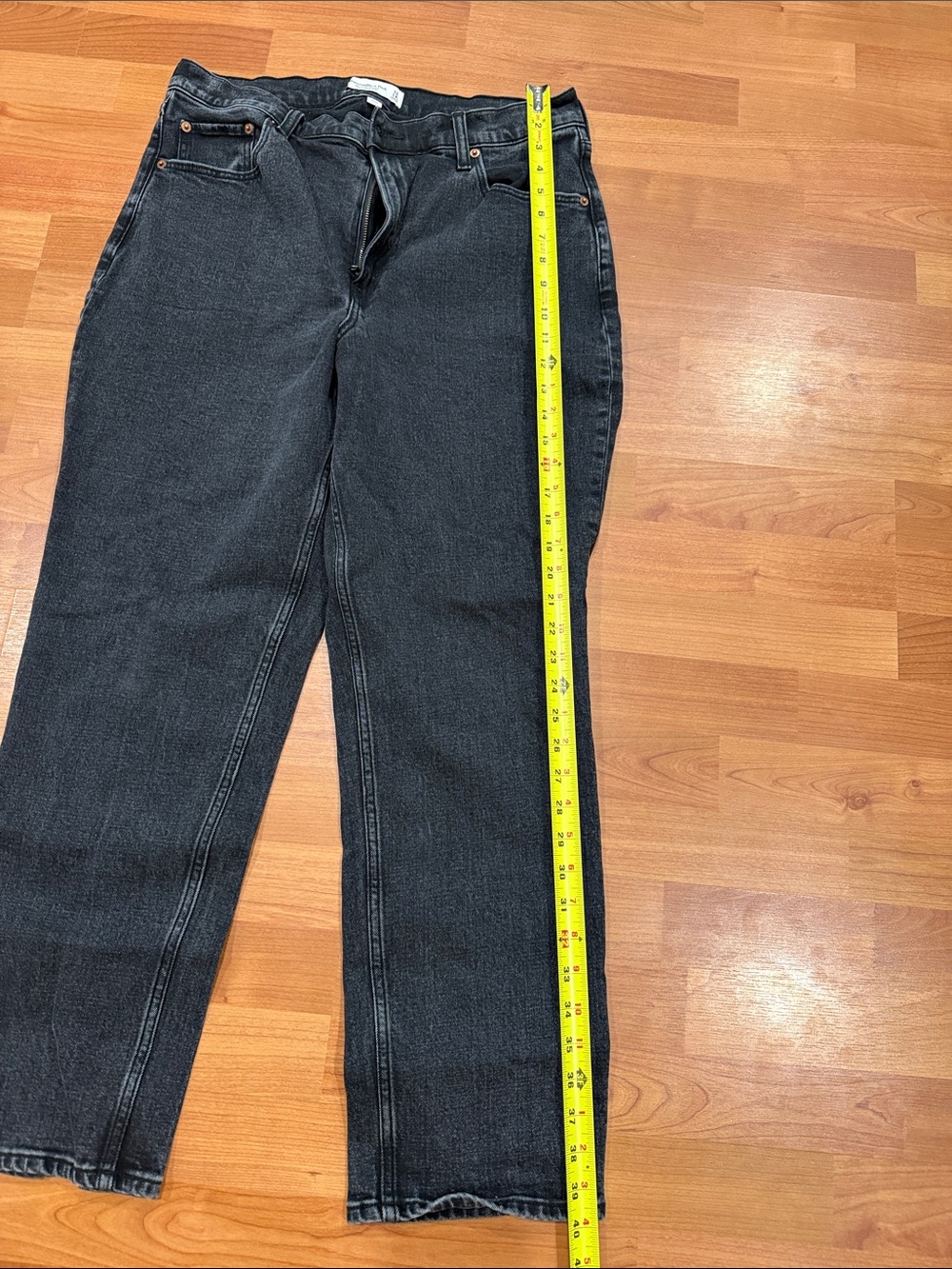 Abercrombie & Fitch Curve Love Ankle Straight Ultra High Rise Jean / long tall - Picture 3 of 7